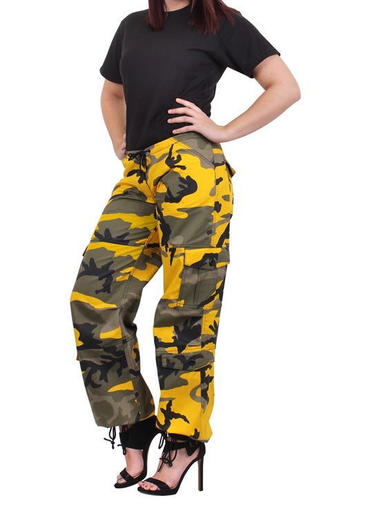 Rothco Pants - Rothco Yellow & Olive Camo Cargo Pants Sz M NWT